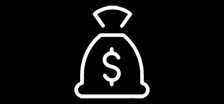 Black outline of money bag