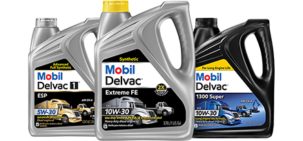 Mobil Delvac products on display