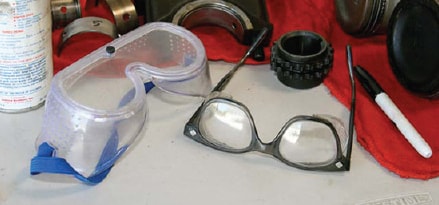 Eye protection for lubricant safety