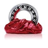 Bearing with red grease