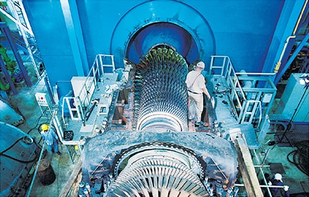 Gas turbine in machine